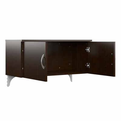 Bush Business Furniture Office in an Hour 63"H x 129"W 2 Person In-Line Cubicle Workstation, Mocha Cherry (OIAH005MR)
