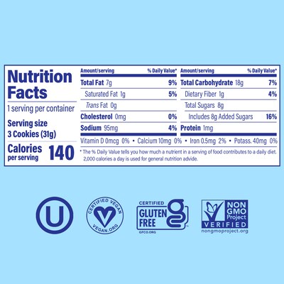 Partake Gluten Free Crunchy Chocolate Chip Cookie Snack Pack, 1.09 oz., 24/Pack (220-02417)