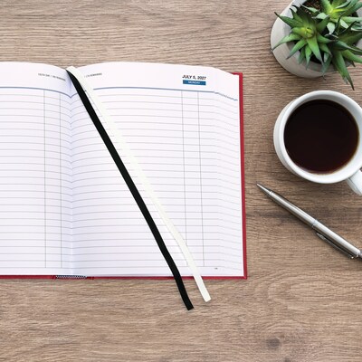 2027 Excello Brands Daily Diary Journal 6" x 8" Daily Planner, Paperboard Cover, Red (NRY27-CD68-RD)