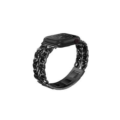 LAX Stylish Metallic Band for Apple Watch, Black
