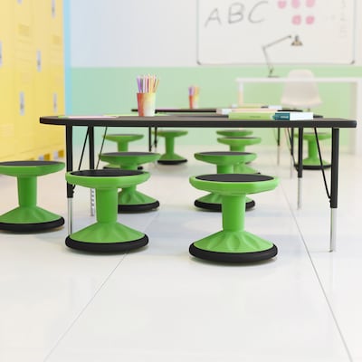 Flash Furniture Lucas Plastic Kids Wobble Stool, Green (BFT9001F12GRN)