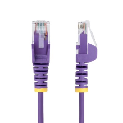 StarTech Slim 15 CAT6 Ethernet Cable, 28AWG, Purple (N6PAT15PLS)