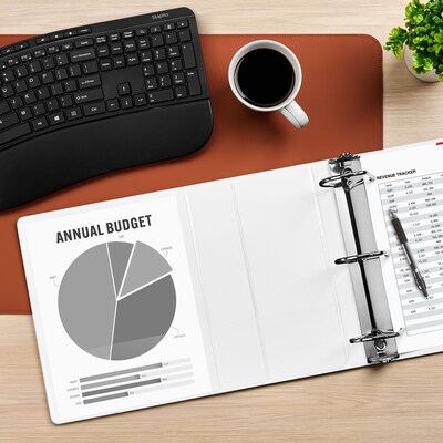 Staples® Standard 5" 3 Ring View Binder with D-Rings, White (26360-CC)
