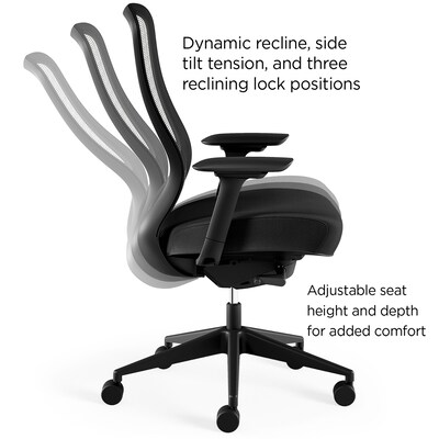 Union & Scale™ Workplace2.0™ Ayalon Ergonomic Fabric Swivel Task Chair, Black (UN51505)