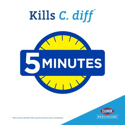 Clorox Healthcare Spore Defense Cleaner Disinfectant, Open System Refill Bottle, 128 Fl Oz, 4/Pack (32409)