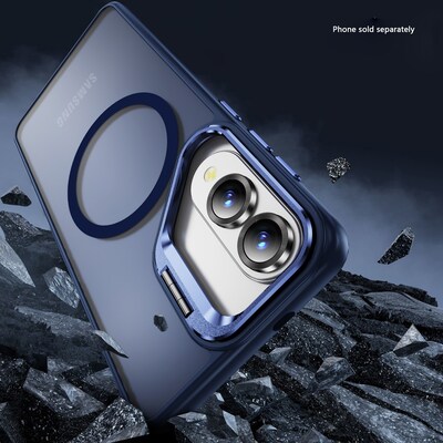 SaharaCase Venture Series Kickstand MagSafe Phone Case for Samsung Galaxy S25 Edge, Shock Absorbing, Midnight Blue (CP00828)