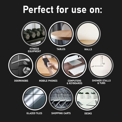 Gritt Commercial Wipe & Wipe Dispenser Starter Kit, Black, 800 Wipe Count (GRI509-BLK-RW)