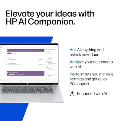 HP OmniBook 5 16" Laptop, Copilot+ PC, Snapdragon X Plus X1P-42-100, 16GB RAM, 512GB SSD, +34 Hour Battery, Windows 11