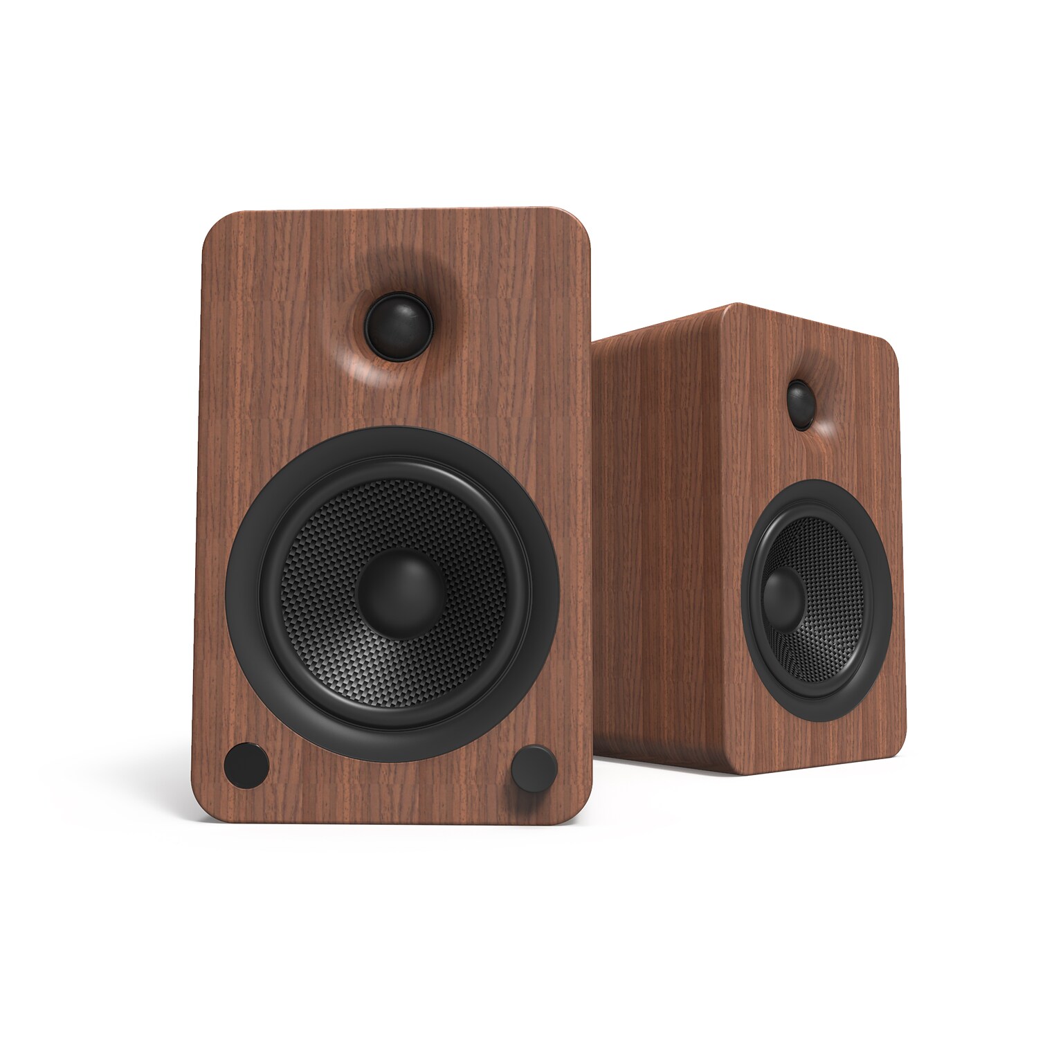 Kanto YU6 YU6WALNUT 200W Indoor Shelf Speaker, Walnut