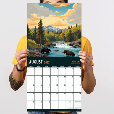 2027 TF Publishing National Parks-Art 12" x 12" Monthly Wall Calendar, Multicolored (27-1140)