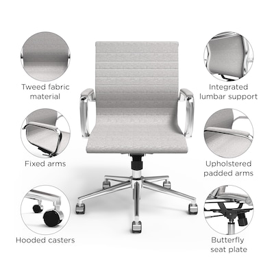 Union & Scale™ Everell Ergonomic Fabric Manager Chair, Heather Gray (53279)