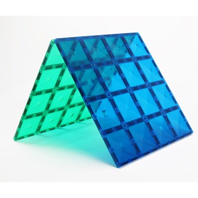 Connetix Magnetic Tiles Rainbow Blue & Green Base Plate, 2 Pieces (CNTRBG002BP)