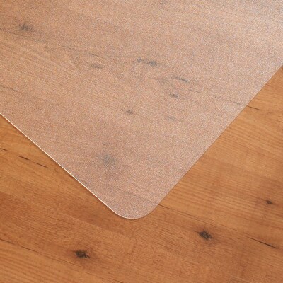 Floortex Cleartex Enhanced Polymer Hard Floor Chair Mat with Anti-Slip Backing, Rectangular, 48" x 51", Clear (FRECO124851AEP)