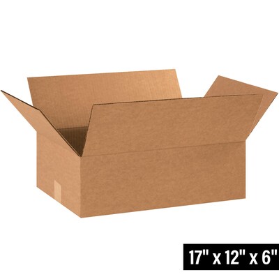 17 x 12 x 6 Shipping Boxes, 32 ECT, 25/Bundle (17126)
