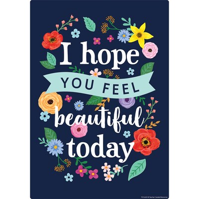 Teacher Created Resources 11" x 15-3/4" Wildflowers Positive Sayings Small Poster Pack, 12/Pack (TCR6624)