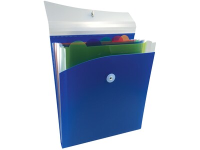 Better Office Expandable Heavy Duty Plastic File, 6-Pocket, Letter Size, Assorted Colors (59570)