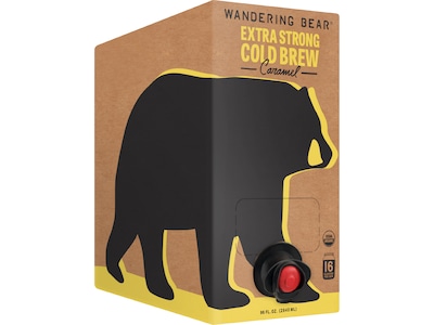 Wandering Bear Caramel Cold Brew Coffee, 96 oz., 3/Case (WBCA96oz3pak)