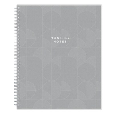 2027 Blue Sky Zenra 8.5 x 11 Calendar Year Monthly Planner, Plastic Cover, Gray (161837)