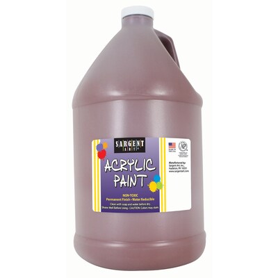 Sargent Art Acrylic Paint, Brown, 64 oz. Bottle (Half Gallon) (SAR222788)