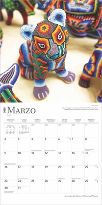 2025 BrownTrout Mercados de Mexico Markets of Mexico 12" x 12" Monthly Square Wall Calendar (9781975475222)