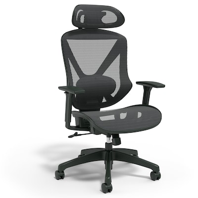 Staples® Dexley Ergonomic Mesh Swivel Task Chair, Black (UN56946)