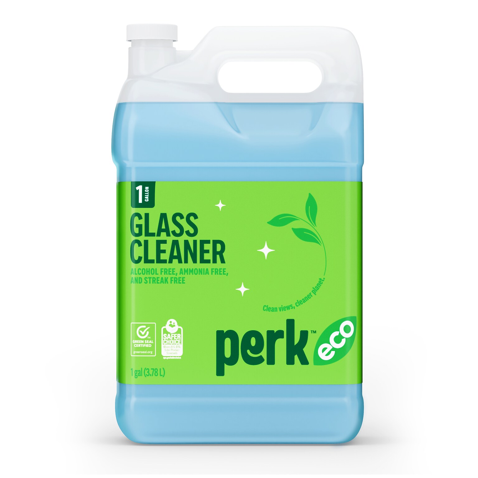 Perk Eco Glass Cleaner Refill, Ready To Use, 1 Gallon (PK611001-A)