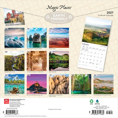2027 BrownTrout Magic Places 12 x 12 Monthly Wall Calendar (9798330711680)