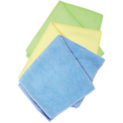 S M Arnold Microfiber Cleaning Towels, 14 x 14, Multicolored, 3/Pack, 3 Packs/Bundle (SMA25853-3)