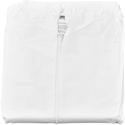Global Industrial Disposable Microporous Coverall Elastic Hood & Boots WHT 3XL 25/Case (708191XXXL)