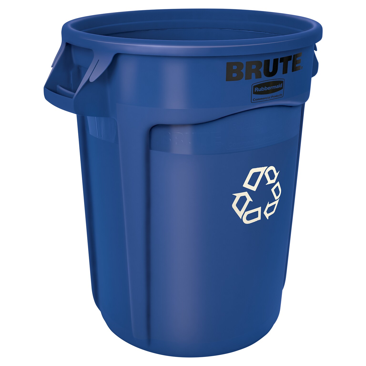 Rubbermaid Commercial Products Brute Resin Recycling Container, 32 Gallon, Blue (FG263273BLUE)