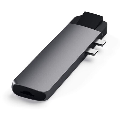Satechi Aluminum Type-C Pro Hub Adapter with Ethernet, Space Gray (ST-TCPHEM)