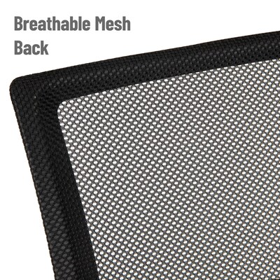 Mind Reader Ergonomic Mesh Swivel Computer and Desk Chair, Black (OFFCHAIR-BLK)