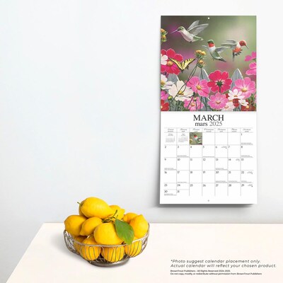 2025 Hopper Studios Feathered Friends Amis a Plumes 12" x 12" Monthly Wall Calendar (9781773728223)