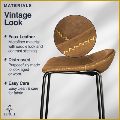 Finch Landon Bar Stool, Brown, 2/Set (CHR10030A)