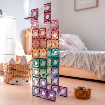 Connetix Magnetic Tiles Pastel Ball Run Pack, 106 Pieces (CNTP00106BR)