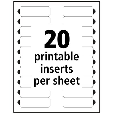 Avery Professional Inkjet Reusable ID Name Badge System, Silver, 1" x 3", 80/Pack (71205)
