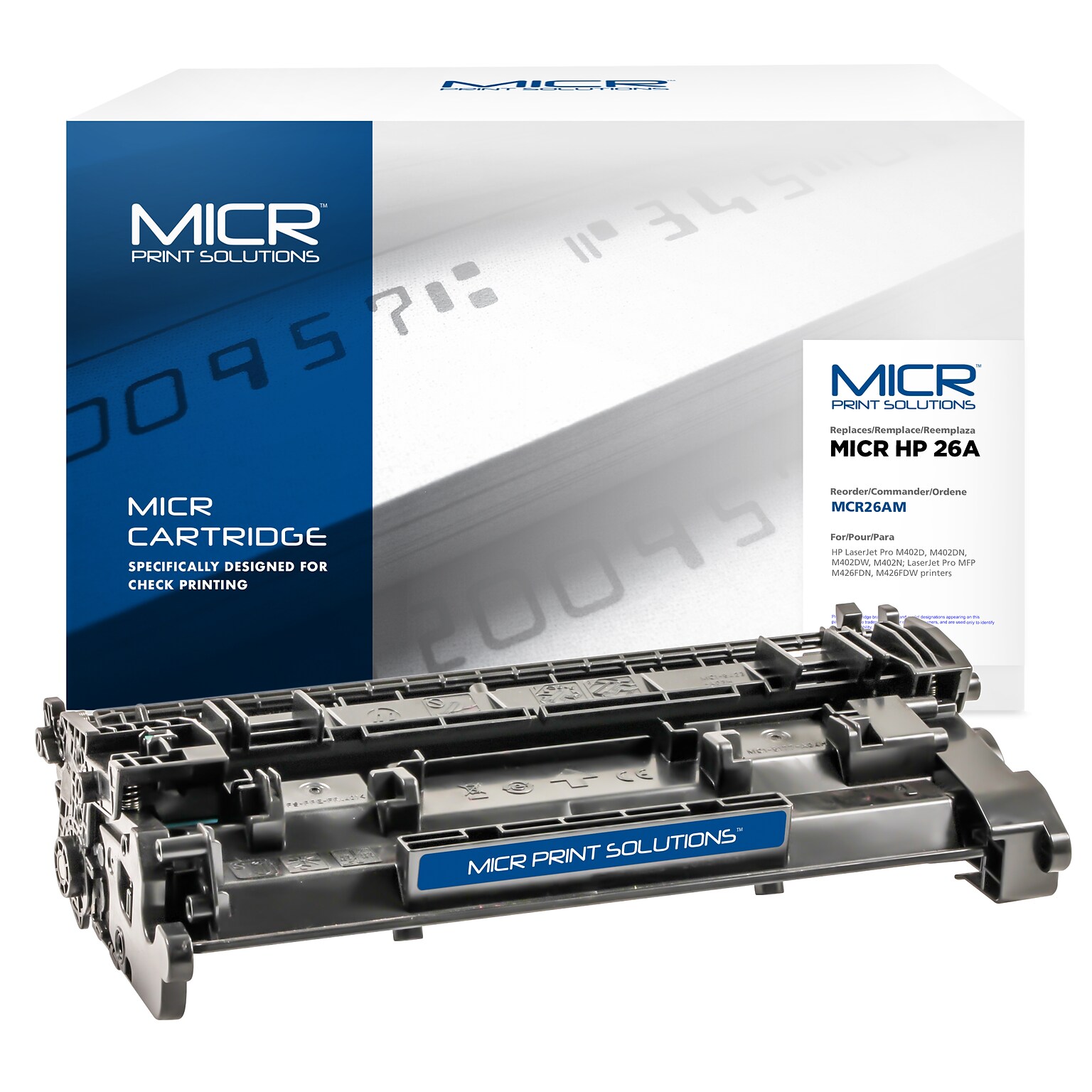 MICR Compatible Black Standard Yield Toner Cartridge Replacement for HP 26A