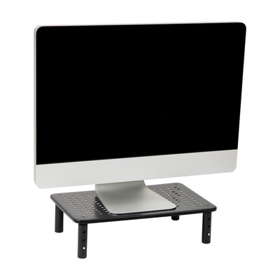 Mind Reader Adjustable Monitor Stand and Ventilated Laptop Riser, Black, 2/Pack (4LEGM2PK-BLK)