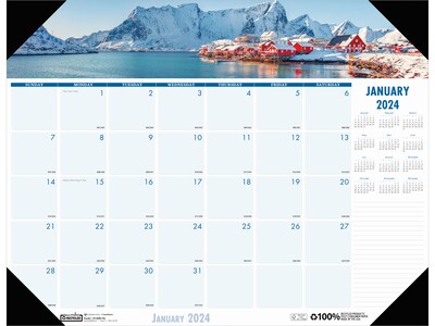 2024 House of Doolittle Coastlines 22 x 17 Monthly Desk Pad Calendar (178-24)