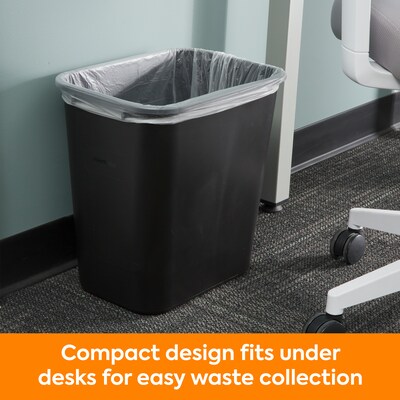 Coastwide Professional™ Indoor Trash Can Without Lid, Black Soft Molded Plastic, 7 Gallon (CW56429)