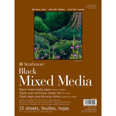 Strathmore 400 Series 9 x 12 Mixed Media Sketch Pad, 15 Sheets/Pad, 3/Bundle (STTP46250903-3)