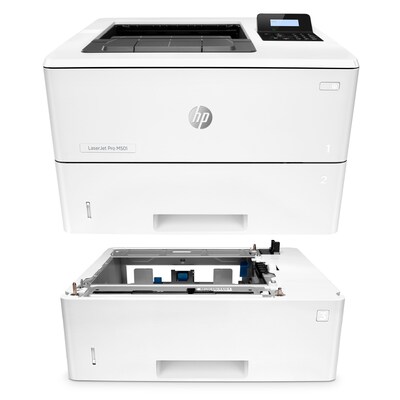 HP LaserJet Pro M501dn Black & White Print Only Laser Printer (J8H61A#BGJ) with 550-Sheet Paper Tray 3 (F2A72A)