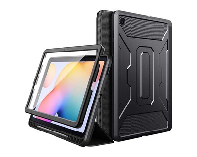 SaharaCase Heavy Duty Folio Case for Samsung Galaxy Tab S6 Lite (2020/2022), Black (TB00256)