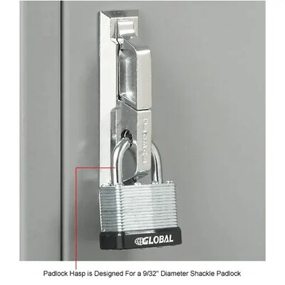 Global Industrial Paramount 3-Tier 9-Door Locker, 36"W x 15"D x 78"H, Gray (238234GY)