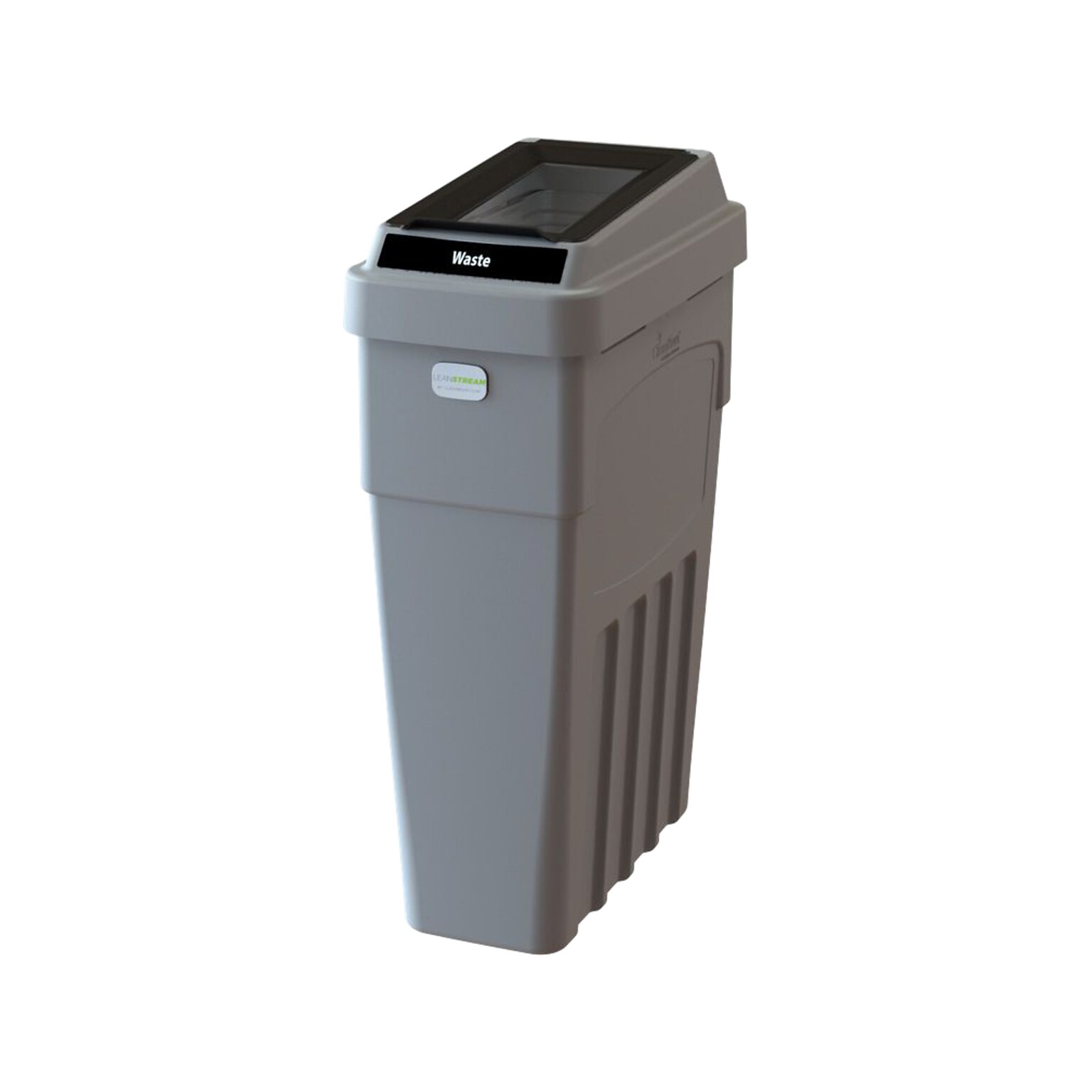 CleanRiver LeanStream Trash Can, 23 Gallon, Gray (LS1-002)