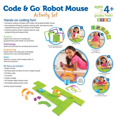 Learning Resources Learning Essentials STEM Robot Mouse Coding Activity Set (LER2831)