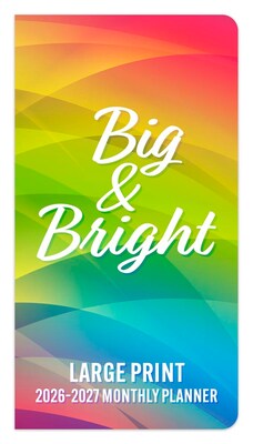 2026-2027 BrownTrout Big & Bright Large Print 3.5 x 6.5 Monthly Planner (9798330702442)