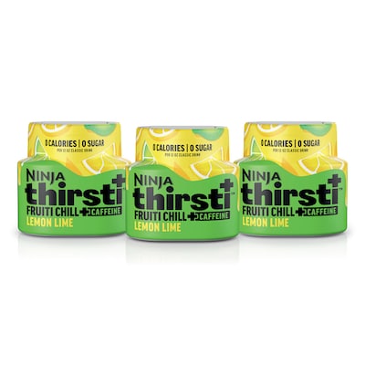 Ninja Thirsti FRUITI CHILL + CAFFEINE Sugar-Free Lemon Lime Flavored Water Drops Drink Mix (WCFLELIAM)