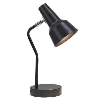 Simple Designs Sleek Essentials LED Desk Lamp, 15.2, Black (LD1078-BLK)