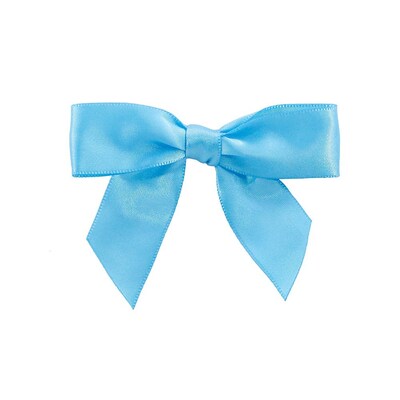 JAM Paper Satin Bows, Turquoise Blue, 100/Pack (52640349196)